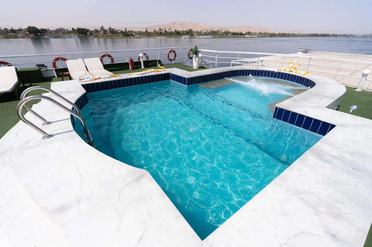 Sun deck of the MS Nile Crown I Nile Cruise Nile cruise